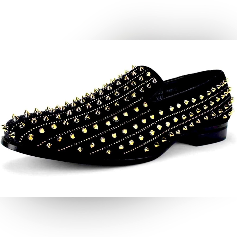 AFTER MIDNIGHT Harvie AM Exclusive Smoker Shoe Velvet with Spike Studs